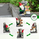 mopha Garden Gnomes Statues Outdoor Decor with Flowing Water Solar Lights Resin Figurines Outside Decoration for Patio Yard Lawn Porch Ornaments Clearance Gardening Gift by GreenHaven Gardens