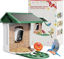 Bird Feeder with Camera-2K Live Video, Solar-Powered, Smart AI Identify Birds, 2L Food Capacity, Arrived Alerts, Bird Videos Storage, Mini Hummingbird Feeder for Watching Birds Outdoor by CozyNest Decor