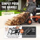 VEVOR 400lbs Steel Garden Dump Cart, Heavy Duty Garden Wagon Yard Dump Wagon with Removable Sides, Convert to Flatbed, Utility Liner, 10in All Terrain Wheels by GreenHaven Gardens