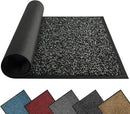 Mibao Front Door Mat, Dirt Trapper Welcome Mat for Outdoor Indoor, Non-Slip Waterproof Doormat, Durable Machine Washable Low Profile Entry Rug for Back Door Outside Patio Porch, 30" x 18", Black by CozyNest Decor
