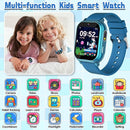 Waterproof Smart Watch for Kids Boys Age 5-12 with 32 Games, Dual Camera, Habit Tracking, Music Player, Video, HD Touchscreen Kids Smart Watch Birthday Gift Toy for 3-12 Year Old (Light Blue) by TinyTreasures Baby Boutique