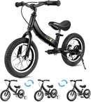 Balance Bike 2 in 1,The Dual Use of a Kids Balance Bike and Toddler Bike, for 2 3 4 5 6 7 Years Old -12 14 16 Inches with Training Theory, Brake, Pedal by TinyTreasures Baby Boutique