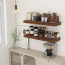 Deep Floating Shelves, 12 Inch Deep Rustic Floating Shelves for Wall Set of 2, 36W x 12D Large Wood Shelves for Living Room Bathroom Laundry Room Bedroom Kitchen Home Office - Rustic Brown by CozyNest Decor
