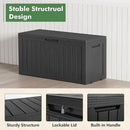 NUNU LAB 75 Gallon Outdoor Storage Box,Large Resin Sturdy Deck Box, Backyard Outside Storage Box Waterproof with Double Wall Panels,Package Delivery Garden Hose Storage Bin Outdoor Tool by GreenHaven Gardens
