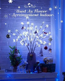 Brightown Snowflake Lights Outdoor Pathway, 8 Packs Lighted Branches Christmas Yard Decor, Small Tree With Lights, Twig Branch Outdoor Christmas Decorations, Pure White by GreenHaven Gardens