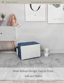Rectangular Folding Laundry Basket,waterproof Canvas Basket,gift basket,Suitable for children's room,Office,Clothes,Toys Storage（Blue Meteor) by TinyTreasures Baby Boutique