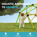 Climbing Dome, 10FT Jungle Gym with Swing for Kids 3 to 10 Outdoor Play Equipment, Supports 800lbs Toddler Play Set, Anti-Rust & Easy Assembly, Gift for Boys Girls (Yellow & Green) by TinyTreasures Baby Boutique