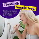 Burst Electric Water Flosser for Teeth Cleaning (3 Modes/Rose Gold) | Cordless | Plaque Removal Between Braces & Dental Work | Portable Floss | Refillable 110mL Tank by CozyNest Decor