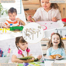 Toddler Table and Chair Set, Height Adjustable-Upgrade Kids Table and 2 Chairs for Ages 3-8, Multi-Activity Toddler Play Table with Graffiti Desktop for Home/Daycare/Classroom by CozyNest Decor