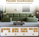 108" Sectional Couches for Living Room Modern Modular Sofa with L-Shape Couchs Upholstered Boneless Couch Deep Seat Sectional Couch with Chaise (Green, Right Facing Chaise+3Seaters+Ottoman) by CozyNest Decor