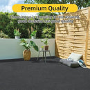 Marine Carpet, 5 FT x 20 FT Black Indoor/Outdoor Carpet, 0.2" Thick, Non-Slip, Waterproof, Machine Made, High Pile, Rectangular Area Rug by CozyNest Decor