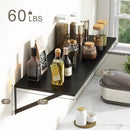 36"W x 12"D Floating Shelves, Black Deep Floating Shelves for Wall with Brackets, 12 Inch Deep Wall Shelves for Books, Wide Display Storage Shelves for Bathroom, Living Room, 36 Inch Long, Set of 2 by CozyNest Decor
