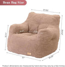 Bean Bag Chair with Filler, Bean Bag Sofa with Tufted Soft Stuffed Filling, Fluffy and Lazy Sofa, Comfy Cozy BeanBag Chairs with Memory Foam for Dorm, Apartment, Living Room (Pink) by CozyNest Decor