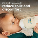 Philips Avent Anti-Colic Baby Bottles, 11oz, with Flow 3 Nipples, 3m+, 4pk, Clear, SCY106/04 by TinyTreasures Baby Boutique