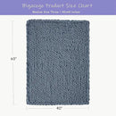 Bigacogo Chunky Knit Throw Blanket for Couch, 40x60 inches, 100% Hand Knitted with Thick Jumbo Chenille Yarn, Cozy Soft Large Rope Knot Cable Crochet Blankets for Sofa Bed Living Room, Cold Sea Blue by CozyNest Decor