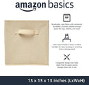 Amazon Basics Collapsible Fabric Storage Cube Bins Organizer with Handles, Sturdy, Beige, 13-x-13-x-13-inch, Pack of 6 by CozyNest Decor