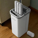 JOYMOOP Easy Clean and Self-Squeezing Microfiber Flat Mop and Bucket System, Mops for Floor Cleaning and Wall Cleaner, Hardwood, Tile, Laminate, Vinyl Floors, Smooth Walls, and Glass Windows by CozyNest Decor