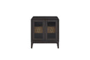 Glass Door Nightstand - Black by HouseOfZazla