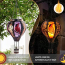 pearlstar Hot Air Balloon Solar Lantern with Flickering Flame Light Outdoor Solar Hanging Lights Waterproof for Garden Yard Farmhouse Patio Pathway Christmas Decoration,Glass&Metel(Cardinal) by GreenHaven Gardens