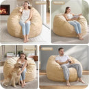 Hobestluk 4FT Bean Bag Chair Giant Bean Bag Chairs for Adults Large Bean Chairs with Removable Cover, Beanbag Chair with Filler, Adult Bean Bag Chairs for Living Room, Bedroom by CozyNest Decor