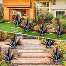 DIY Metal Agave Plant Art Yard Tequila Art Sculpture, Tequila Rustic Garden Sculpture Statue Outdoor Decor,Agave Metal Plants for Yard, Garden Lawn Ornaments (12 Leaves -Blue) by GreenHaven Gardens