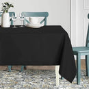 sancua Rectangle Tablecloth - 54 x 120 Inch - Water Resistant Spill Proof Washable Polyester Table Cloth, Decorative Fabric Table Cover for Dining Tables, Buffet Parties and Camping, Black by CozyNest Decor