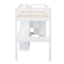 Loft Bed With L Shaped Desk, Drawers, Cabinet, And Storage Staircase by HouseOfZazla
