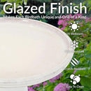 Sunnydaze 21" H Ceramic Bird Bath for Outside - Hand-Painted Outdoor Bird Bath Bowl, UV/Frost-Resistant Finish - Twilight - Classic Pedestal by GreenHaven Gardens