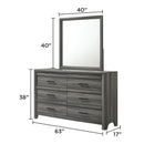 Denver - 6 Drawer Dresser - Gray by HouseOfZazla