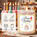 Birthday Candles - 9 oz Happy Birthday Candle with Vanilla Birthday Cake Scent, Gifts for Women & Men, Friendship Ideas by CozyNest Decor