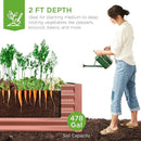 Best Choice Products 8x4x2ft Outdoor Metal Raised Garden Bed, Deep Root Planter Box for Vegetables, Flowers, Herbs, and Succulents w/ 478 Gallon Capacity - Terracotta by GreenHaven Gardens