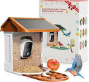 Smart AI Bird Feeder with Camera: Solar-Powered, 2K Live Video, Bird‘s Species Identification, Arrival Alerts, and Motion Capture –Wireless Bird Camera for Watching Birds (Orange) by CozyNest Decor