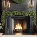 N&T NIETING 9ft Christmas Cedar Garland with Realistic Soft Thickness Pine, Artificial Green Faux Cedar Pine Garland for Fireplace Mantle Fireplace Indoor Outdoor Holiday Party Home Decoration by CozyNest Decor