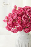 Floroom Ranunculus Artificial Flowers 18 Pcs Fuchsia Faux Silk Mini Ranunculus Bulk Fake Wedding Filler Flowers for DIY Hot Pink Bouquets, Centerpieces, Bridal Shower Decorations & Arrangements by CozyNest Decor