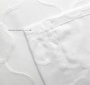 MIUCO Moroccan Embroidery Semi Sheer Curtains Faux Linen Grommet Window Curtains for Bedroom Living Room 63 Inch Length 2 Panels, Pure White by CozyNest Decor