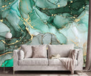 Green Marble Wallpaper Abstract Fabric Wall Mural for Living Room Bedroom Dining Room Basement(Not Self-Adhesive) by TinyTreasures Baby Boutique