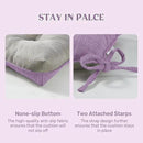 puredown® Chair Cushions for Dining Chairs, Tufted Memory Foam Chair Pads with Non-Slip Backing, Kitchen Seat Cushions with Ties, Washable Seat Pads Set of 4, 15.5" x 15.5" x 4", Purple by CozyNest Decor