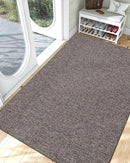 LUMI Ultra Thin Door Mat for Entryway,48"x72" Low Profile Non Slip Rubber Backing Indoor Doormat, Easy Clean Welcome Entrance Mat for Inside House, Patio, Brown by CozyNest Decor