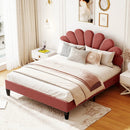 Upholstered Platform Bed With Flower Pattern Headboard by HouseOfZazla