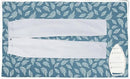 Encasa XO Ironing Mat/Pad (Large 48"x28") with 3mm Padding & Silicone Iron Rest for Steam Pressing on Tabletop or Bed - Heat Resistant, Portable, Quilting & Travel Blanket - Big Leaves Blue by CozyNest Decor