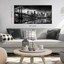 Brooklyn Bridge Wall Art for Living Room City Wall Decor for Bedroom Black Wall Decor for Office 20 x 40 Inch by CozyNest Decor