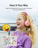 Belkin SoundForm Mini Kids Wired Headphones w/USB C to 3.5mm Dongle, Built-in Mic & Fun Stickers, 85dB Max Volume – for Online Learning, Travel, Compatible w/iPhone 16, iPad, Galaxy S25, etc - Pink by TinyTreasures Baby Boutique