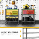 750 lbs 3 Tier Shelf Metal Storage Shelves Wire Rack Closet Organizers for Garage Kitchen Bathroom Laundry Black 11.8" D x 25.6" W x 31.5" H by CozyNest Decor