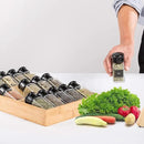 Bamboo Spice Rack Organizer for Drawer 3 Tier Bamboo Spice Tray Cabinet for Kitchen Storage and Organizer (Pre-Measure Your Drawer)(1 Pack, Drawer) by CozyNest Decor