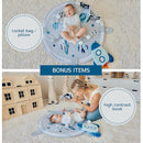 6-in-1 XL Play Mat & Play Gym, Baby Gym, Baby Activity Gym, Sensory Exploration and Motor Skill Development Toys (Space Gray) by TinyTreasures Baby Boutique
