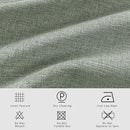 Macochico Pinch Pleated Blackout Linen Curtains 96 Inches Long 100% Light Blocking Burlap Curtains for Bedroom Living Room Thermal Window Panels with Tieback 72”Wx96”L Fog Green 1 Panel by CozyNest Decor
