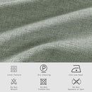 Macochico 120”Wx102”L 100% Blackout Linen Curtains Pinch Pleated Thermal Panels for Sliding Door Bedroom Living Room Farmhouse Shabby Chic Fog Green Burlap Curtains with Tieback 1 Panel by CozyNest Decor