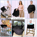 Car Seat Covers for Babies - Multi- use Nursing Carseat Canopy, Breastfeeding Covers, Baby Shower Gifts for Boys and Girls (Pure Black) by TinyTreasures Baby Boutique