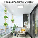 USLAI Macrame Plant Hanger Indoor Outdoor, Up to 4-15 inch Pot, Heavy 20lb Planters, Extra Long Strong Hanging Planter Basket Holder, Boho Home Decor, 35+72 Inch, Yellow (POTS NOT Included) by GreenHaven Gardens