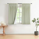 Vision Home Soft Green Pinch Pleated Full Blackout Curtains Linen Blended Room Darkening Curtain Panels 63 inch for Living Room Bedroom Thermal Insulated Pinch Pleat Drapes with Hooks 40" Wx63 Lx2 by CozyNest Decor